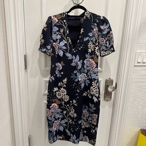 Vince Camuto Floral Dress in navy